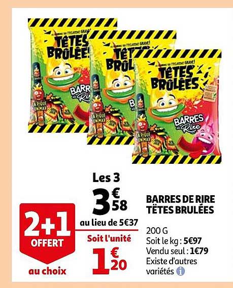 barres de rire têtes brûlées