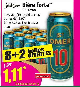bière forte 10° intense saint-omer