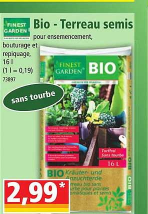 bio - terreau semis finest garden