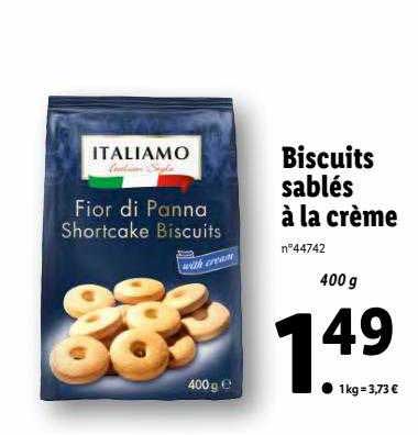 Biscuits Sablés à La Crème Italiamo