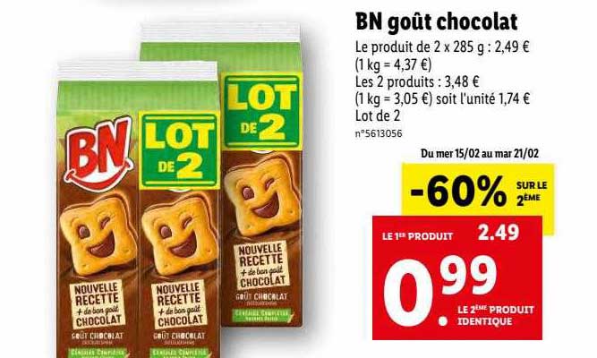 Bn Goût Chocolat