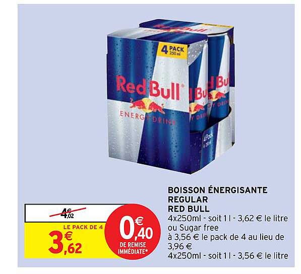 boisson énergisante regular red bull