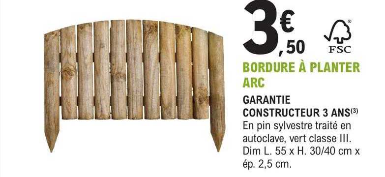 bordure à planter arc