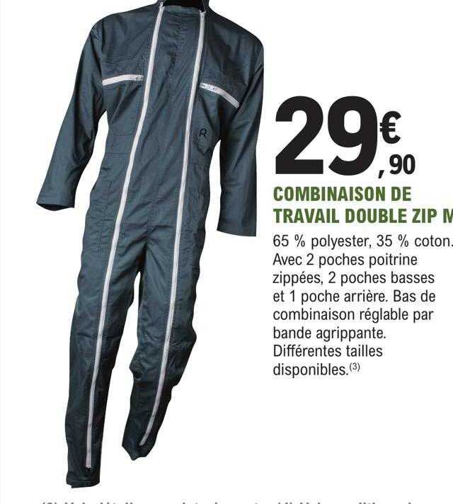Combinaison De Travail Double Zip M