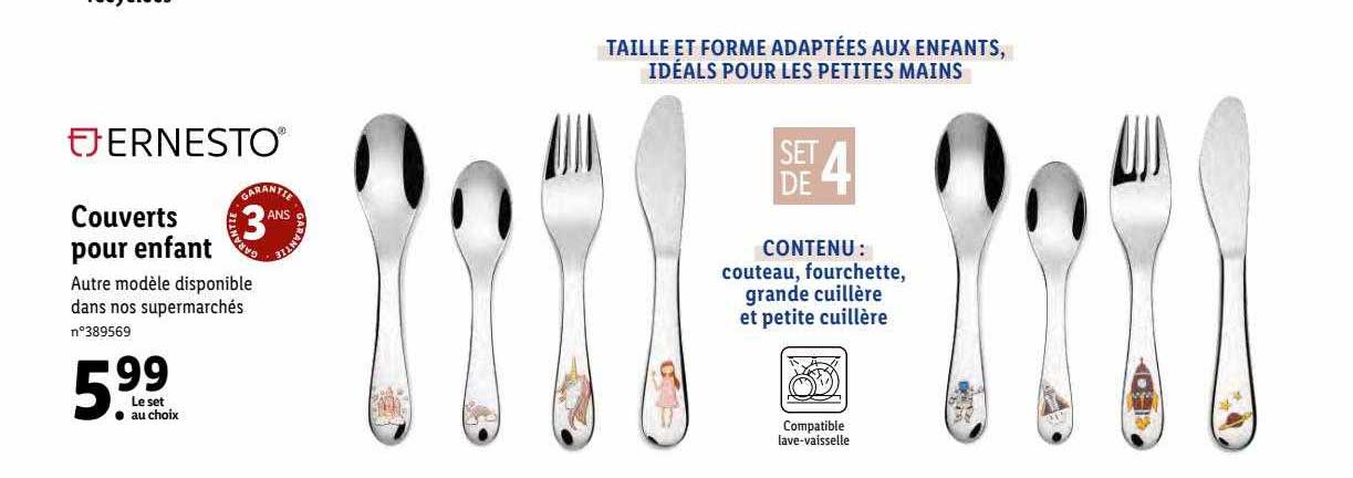 couverts poru enfant ernesto