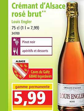 crémant d'alsace rosé brut louis engler
