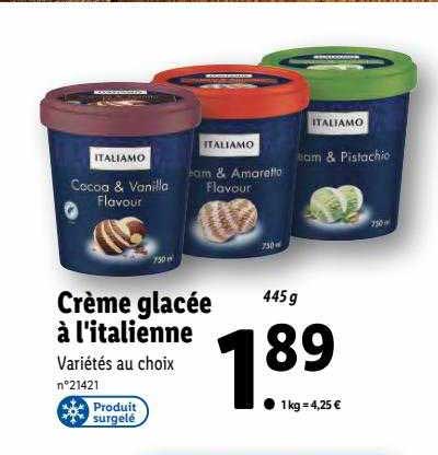 crème glacée à l'italienne italiamo