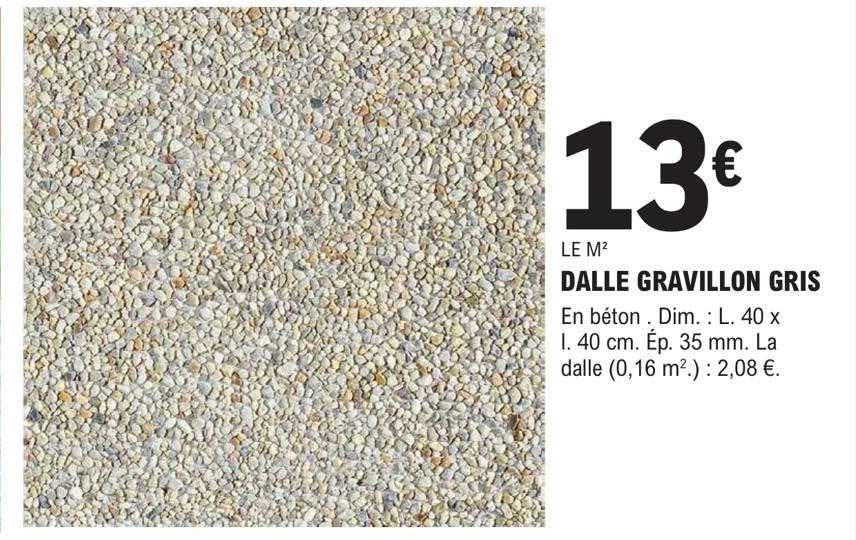 dalle gravillon gris