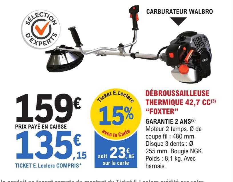Débroussailleuse Thermique 42.7 Cc "foxter"