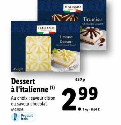 dessert à l'italienne italiamo