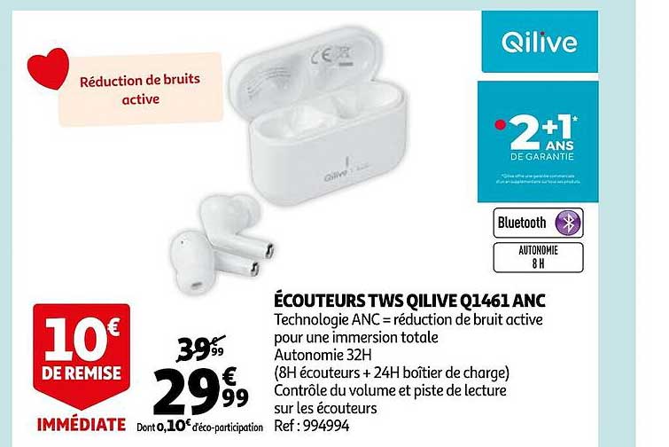 écouteurs tws qilive q1461 anc