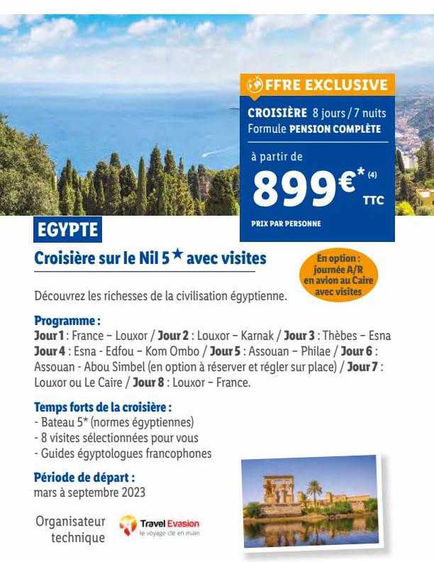 Egypte : Croissière Sur Le Nil 5* Avec Visites