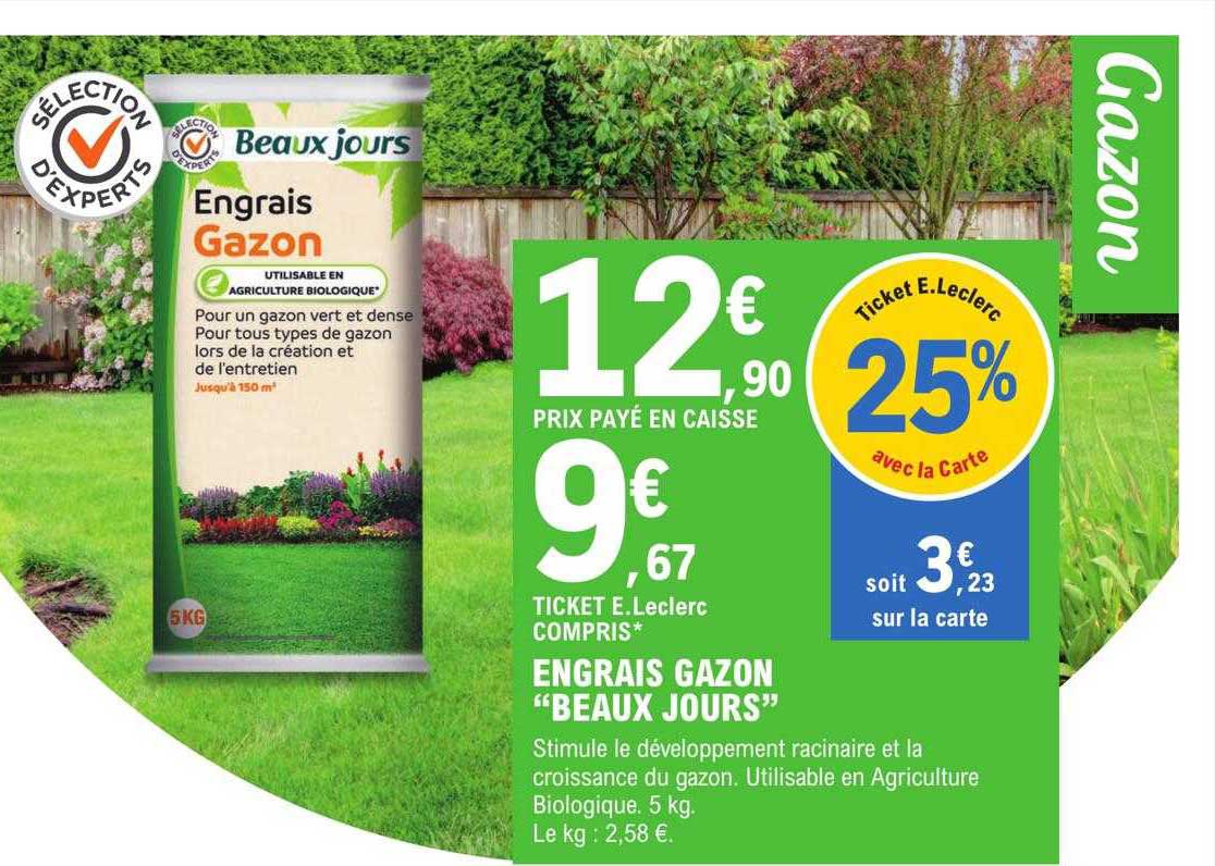 engrais gazon "beaux jours"