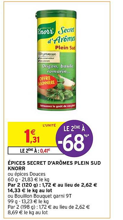 épices secret d'arômes plein sud knorr