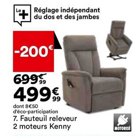 fauteuil releveur 2 moteurs kenny