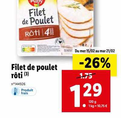 filet de poulet rôti saint alby