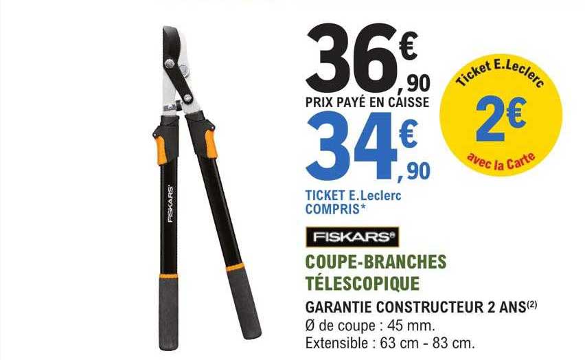 fiskars coupe-branches télescopique