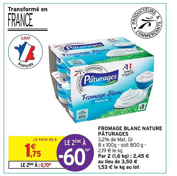 Fromage Blanc Nature Pâturages