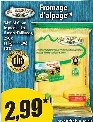 fromage d'alpage st. alpine