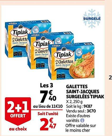 Galettes Saint-jacques Surgelées Tipiak
