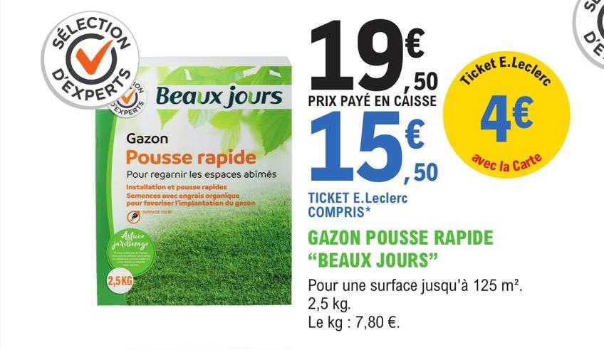 gazon pousse rapide "beaux  jours"
