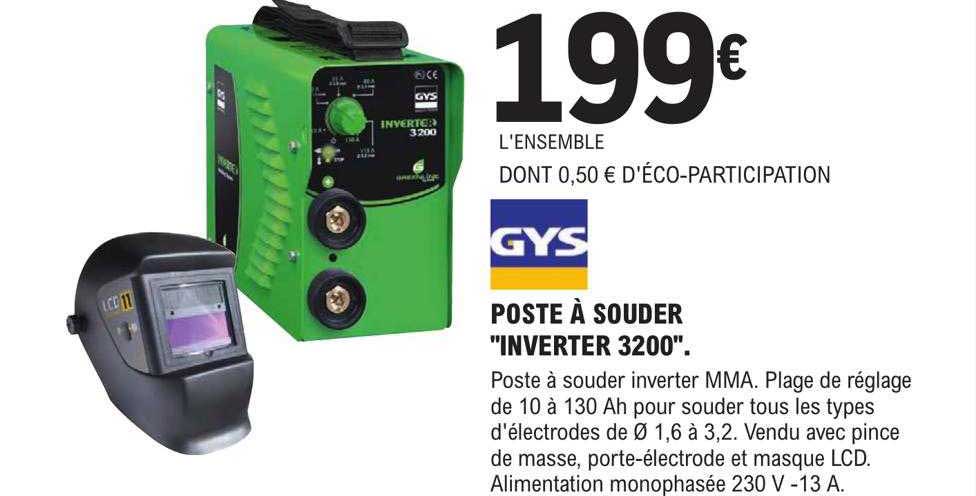 gys poste à souder "inverter 3200"