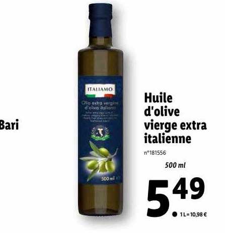 Huile D'olive Vierge Extra Italienne Italiamo