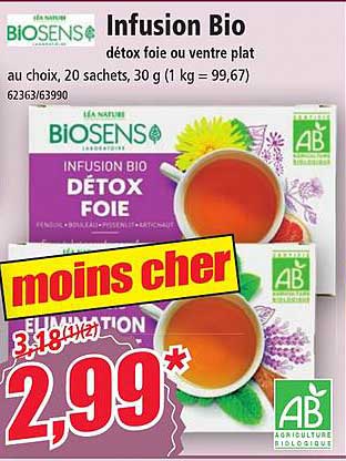 infusion bio détox foie ou ventre plat biosens