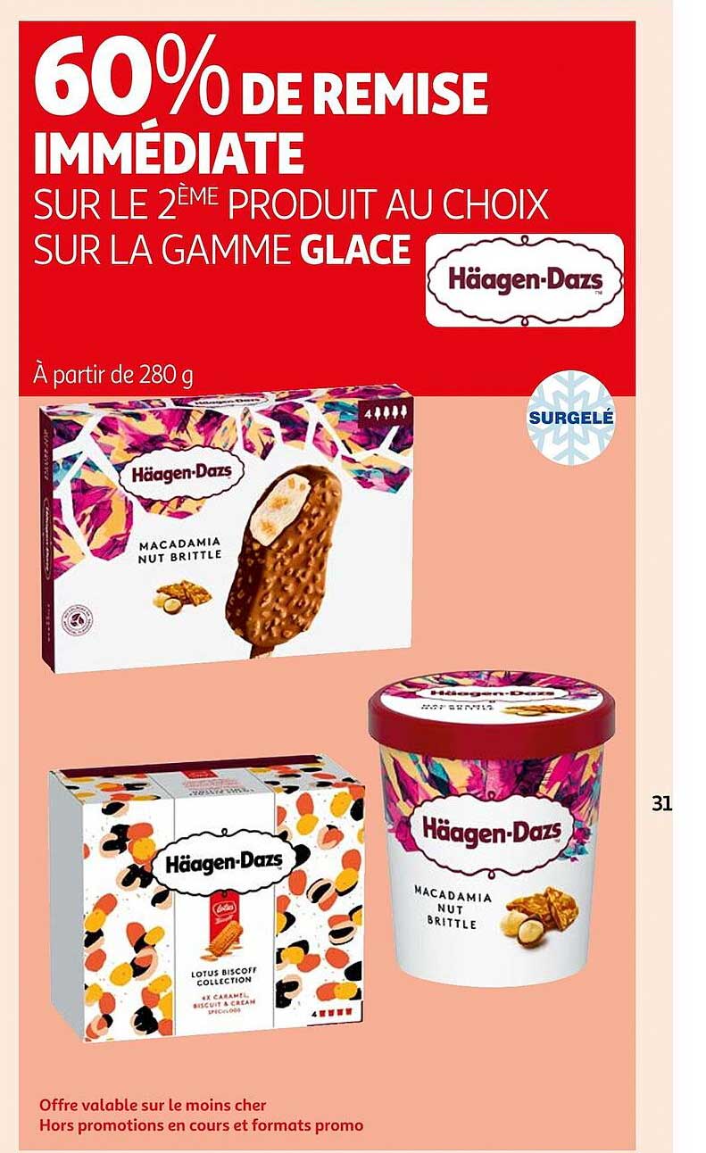 la gamme glace häagen-dazs