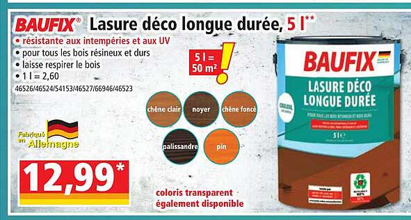 lasure déco longue durée, 5l baufix