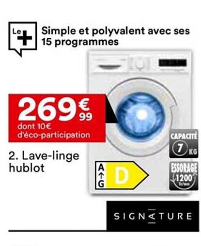 lave-linge hublot signature