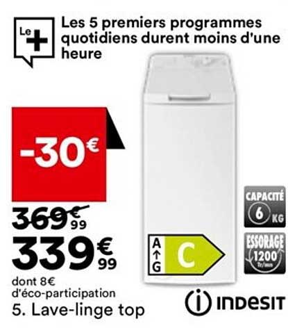 lave-linge top indesit