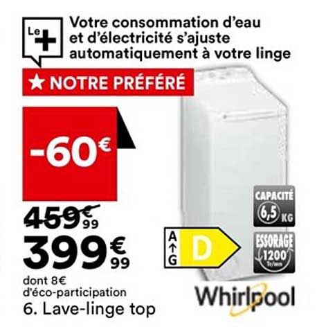 lave-linge top whirlpool