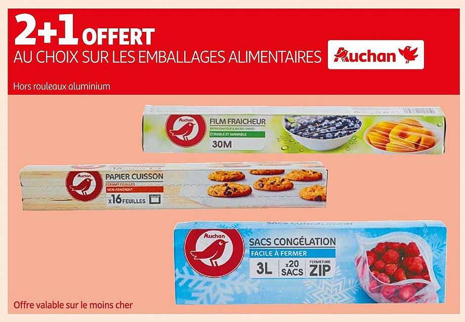les emballages alimentaires auchan