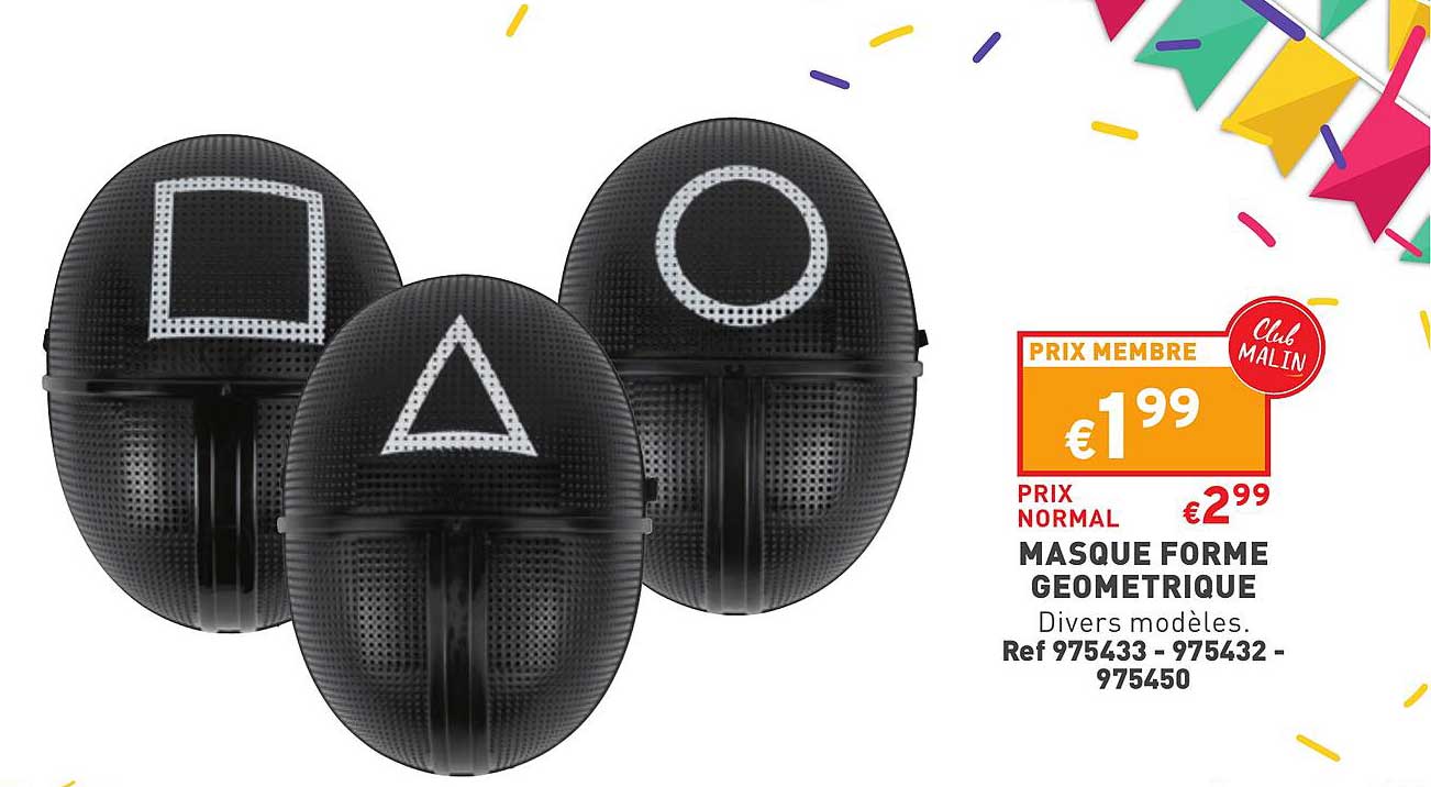 masque forme geometrique