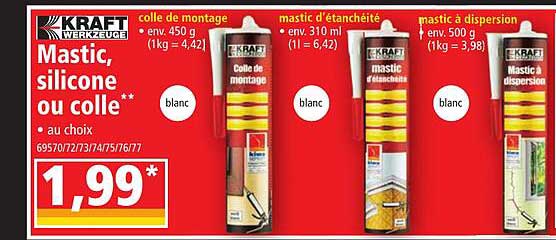 mastic, silicone ou colle kraft werkzeuge