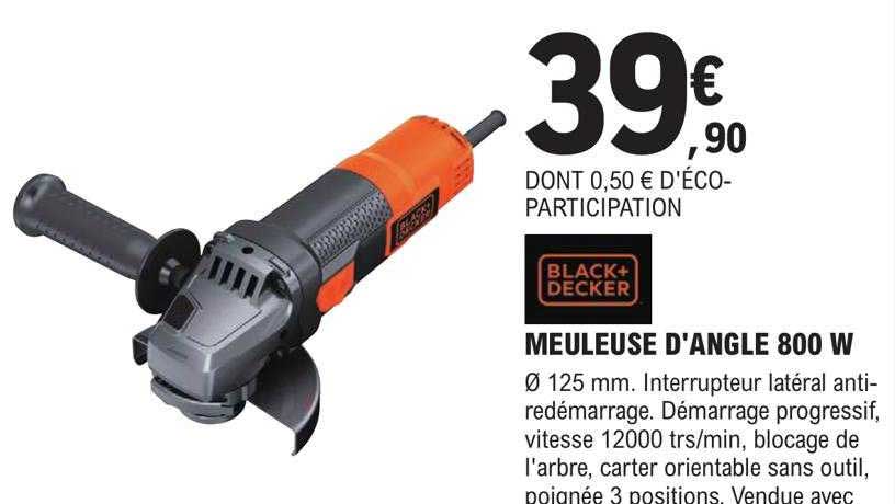 Meuleuse D'angle 800w Black+decker