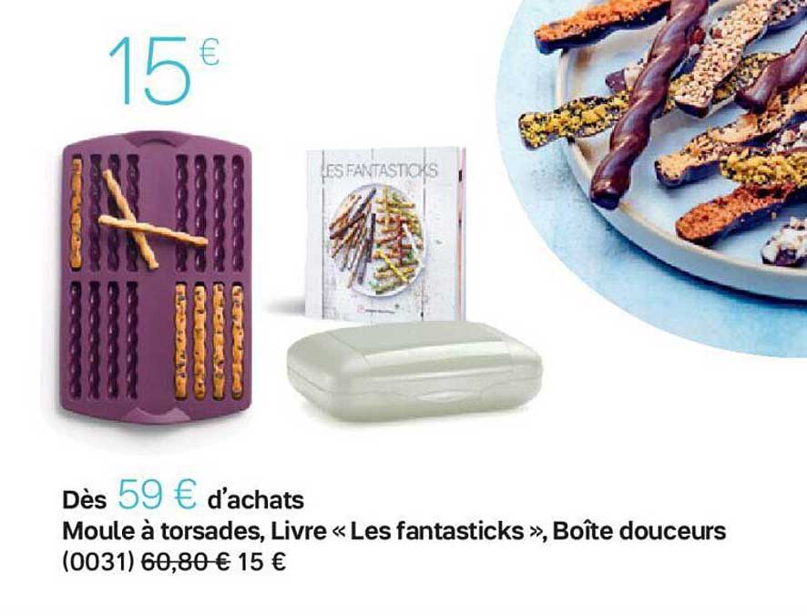 moule à torsades, livre «les fantasticks», boîte douceurs