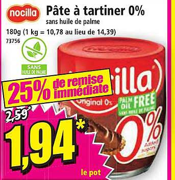 Pâte à Tartiner 0% Nocilla