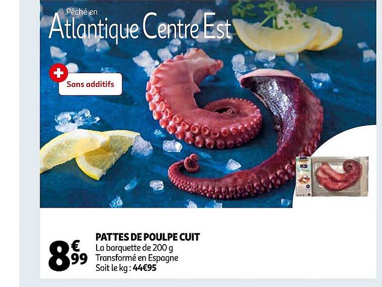pattes de poulpe cuit