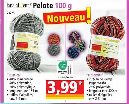 pelote 100 g lana al etta