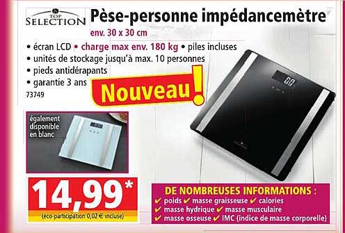 pèse-personne impédancemètre top sélection
