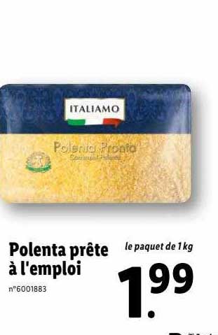 polenta prête à l'emploi italiamo