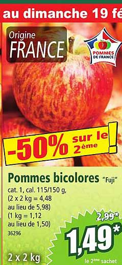pommes bicolores "fuji"