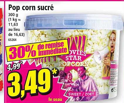 pop corn sucré
