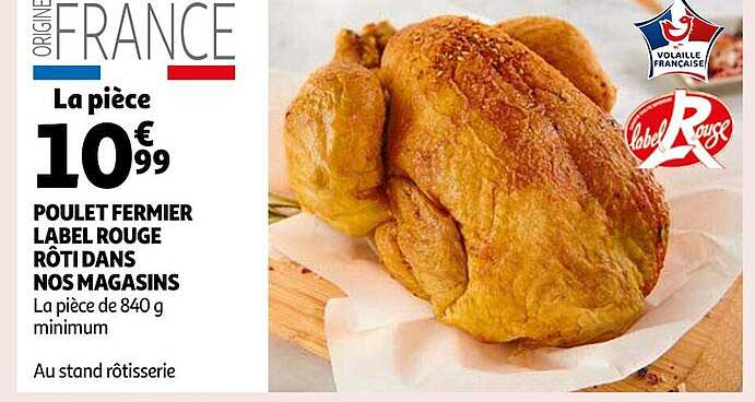 poulet fermier label rouge rôti dans nos magasins