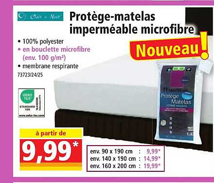 protège-matelas imperméable microfibre