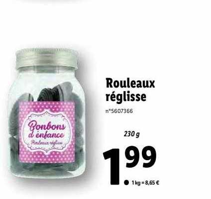 Rouleaux Réglisse