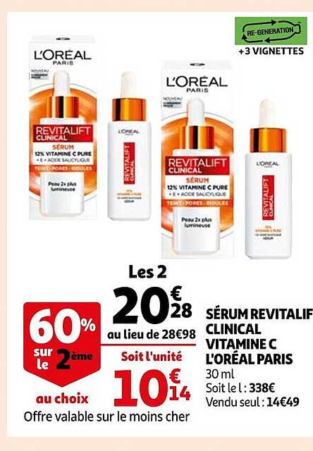 sérum revitalif clinical vitamine c l'oréal paris