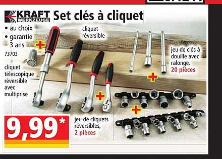 set clés à cliquet kraft werkzeuge